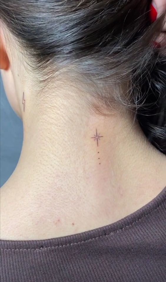hình xăm mini đơn giản sau gáy Tuyển chọn 250 hình xăm mini ở gáy cho nam và nữ độc lạ - Genztattoo