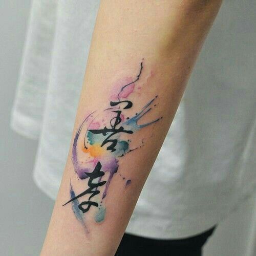 hình xăm mini dễ thương của trung quốc tattoo chữ hán mini xinh