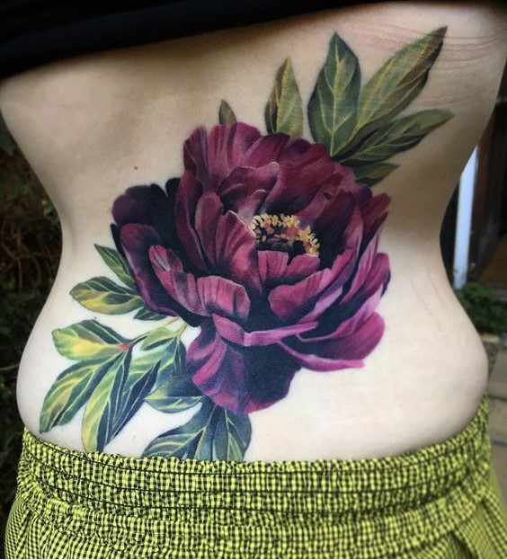 hình xăm hoa đẹp cho phụ nữ ở lưng 333+ hình xăm hoa đẹp cho nữ nhẹ nhàng và tinh tế - Genztattoo