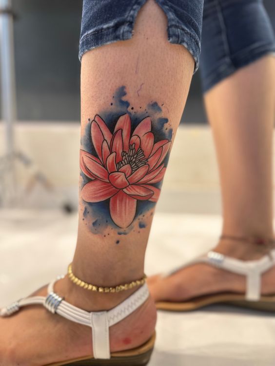 hình xăm hoa đẹp cho phụ nữ ở bắp chân 333+ hình xăm hoa đẹp cho nữ nhẹ nhàng và tinh tế - Genztattoo