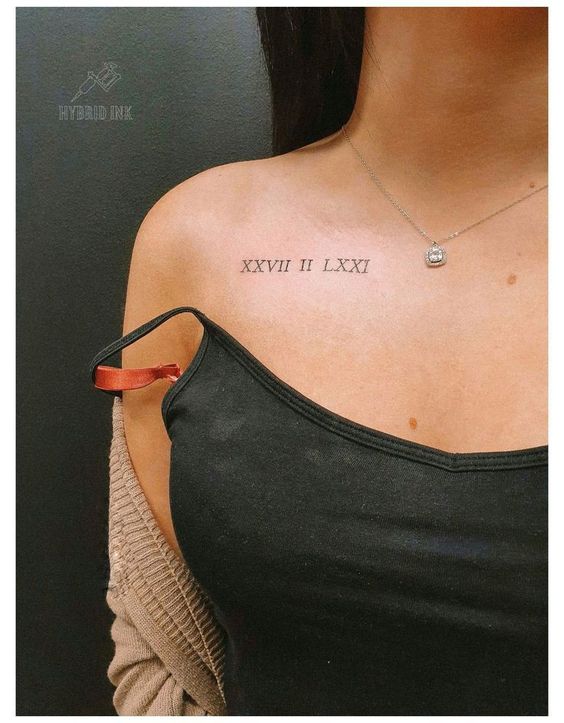 thiết kế hình xăm số la mã mini cho phụ nữ Gợi ý 333+ hình xăm la mã độc đáo và phong cách - Genztattoo