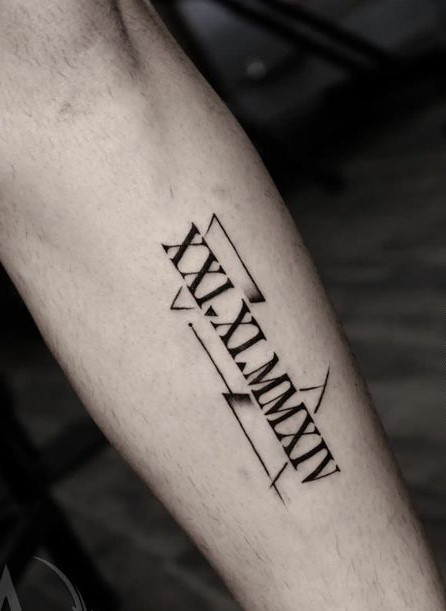 Thiết kế hình xăm ngày sinh số La Mã Gợi ý 333+ hình xăm la mã độc đáo và phong cách - Genztattoo