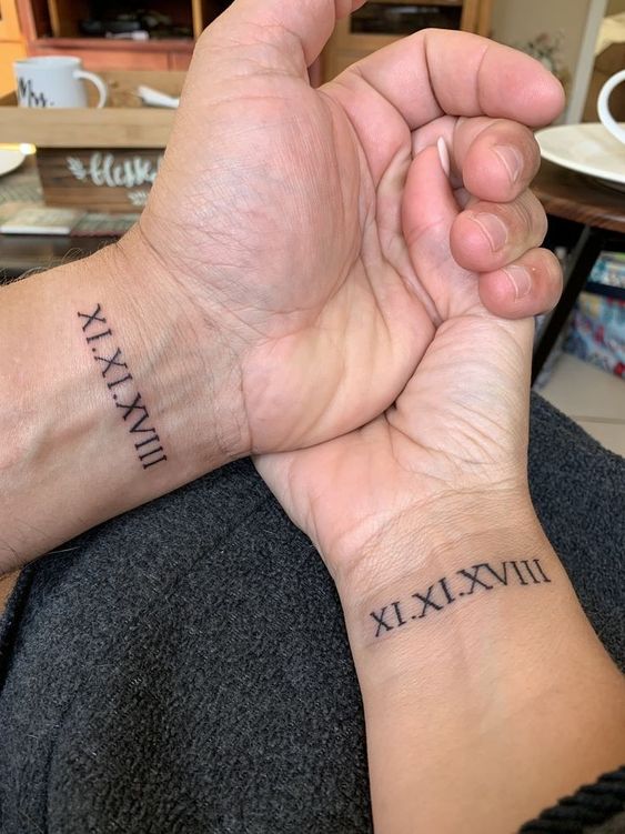 hình xăm số la mã cho cặp đôi Gợi ý 333+ hình xăm la mã độc đáo và phong cách - Genztattoo