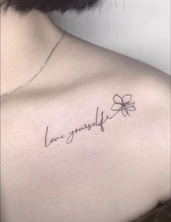 Tổng hợp 55+ hình xăm chữ love myself ý nghĩa cho anh em - Genztattoo