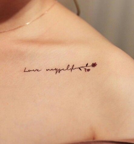 Tổng hợp 55+ hình xăm chữ love myself ý nghĩa cho anh em - Genztattoo