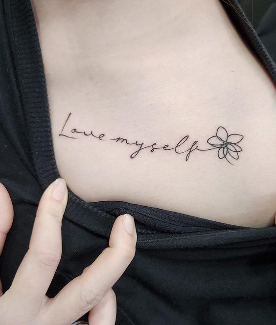 Tổng hợp 55+ hình xăm chữ love myself ý nghĩa cho anh em - Genztattoo
