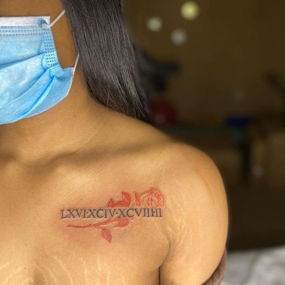 thu hút sự chú ý với thiết kế hình xăm số thu hút ánh nhìn với mẫu xăm dãy chữ số