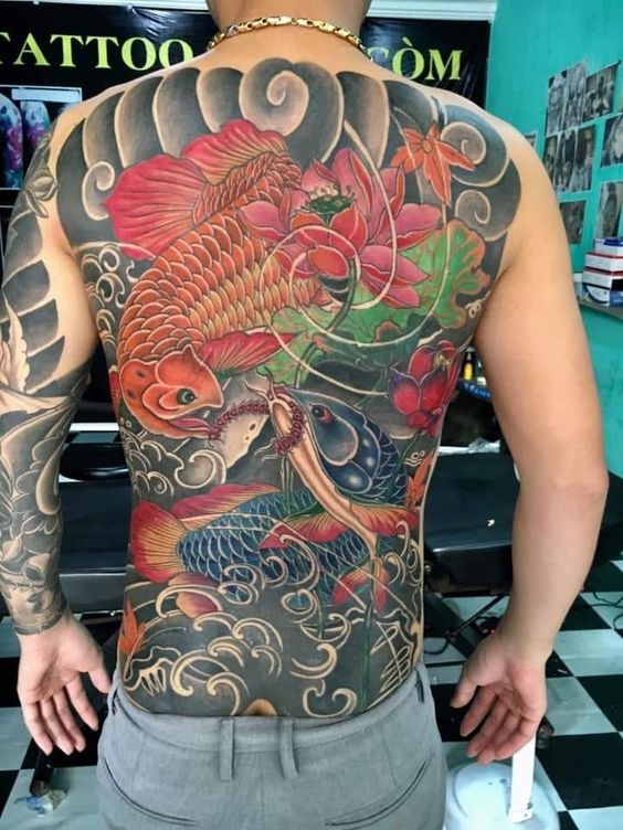 99 hình xăm cá rồng ở lưng đẹp tuyển chọn ở các cuộc thi quốc tế