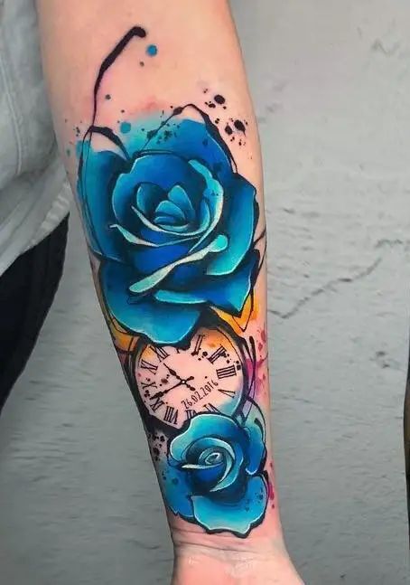 thiết kế hình xăm hoa hồng sáng tạo mẫu tattoo bông hoa hồng sáng tạo