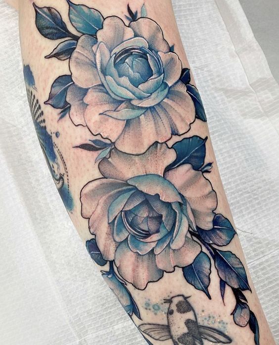 thiết kế hình xăm hoa hồng cực kỳ tỉ mỉ mẫu tattoo bông hoa hồng cực tỉ mỉ
