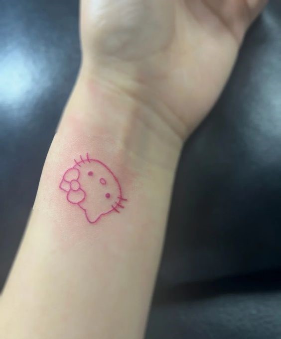hình xăm mini hello kitty 299 hình xăm mini ở cổ tay đẹp và ý nghĩa được chọn lọc - Genztattoo