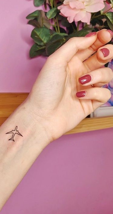 hình xăm máy bay mini đẹp 299 hình xăm mini ở cổ tay đẹp và ý nghĩa được chọn lọc - Genztattoo