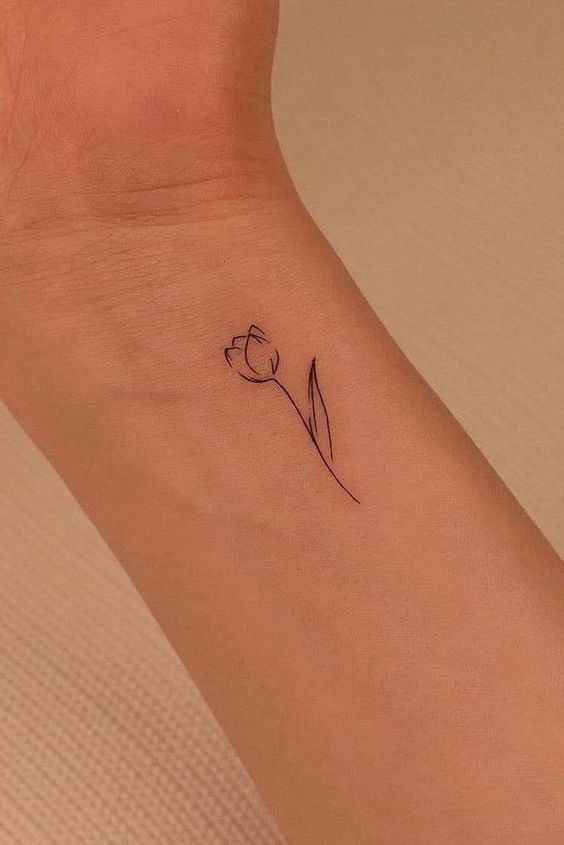 hình xăm hoa tulip mini đẹp 299 hình xăm mini ở cổ tay đẹp và ý nghĩa được chọn lọc - Genztattoo