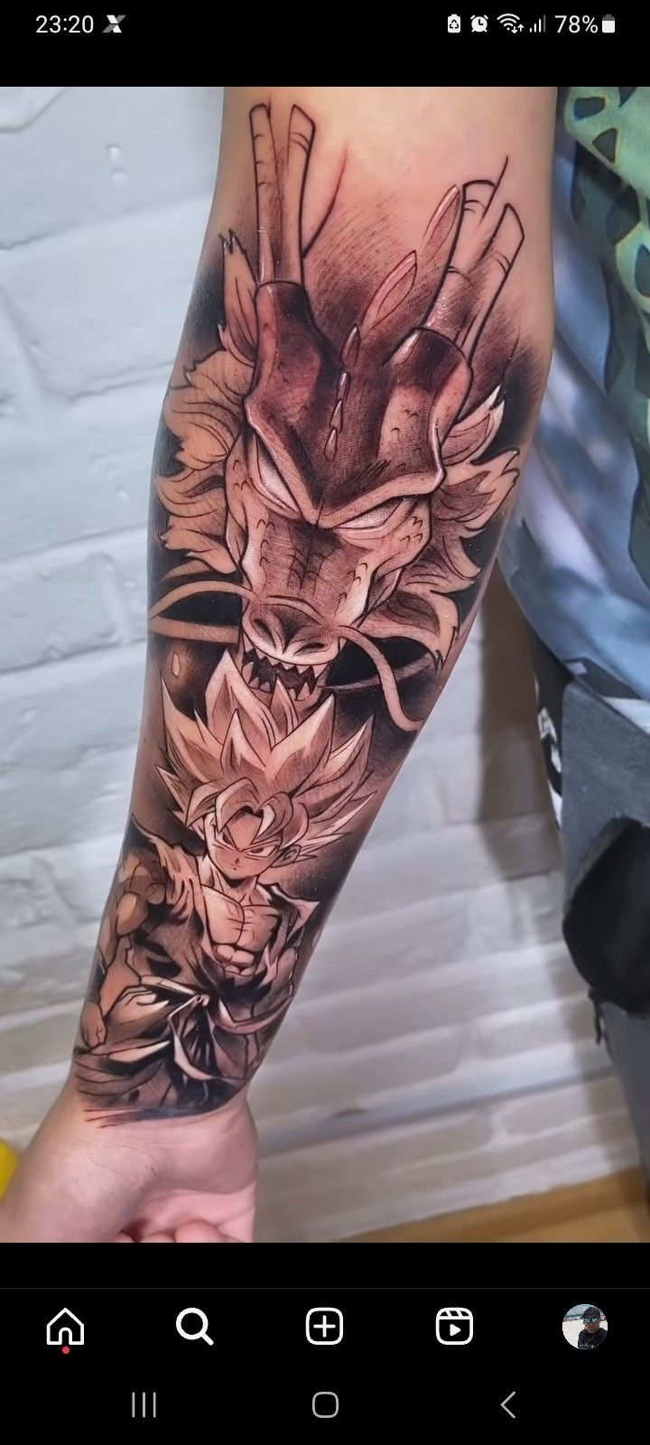 hình xăm kín chân dragon ball