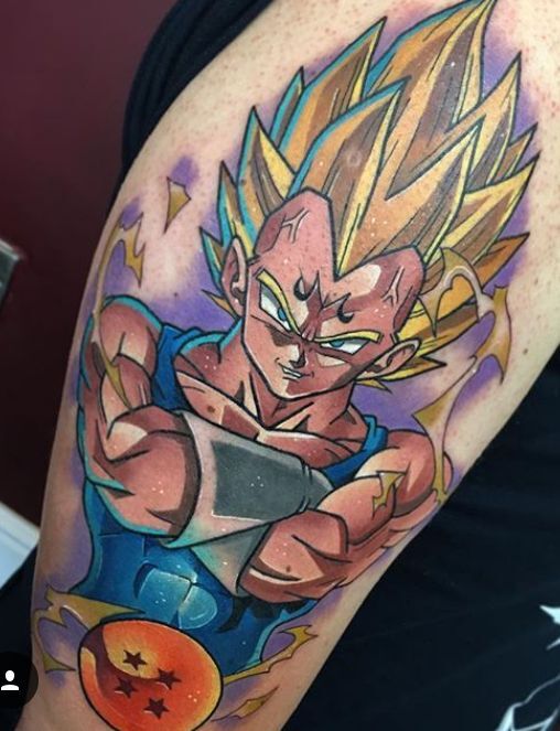 mẫu xăm songoku ở tay