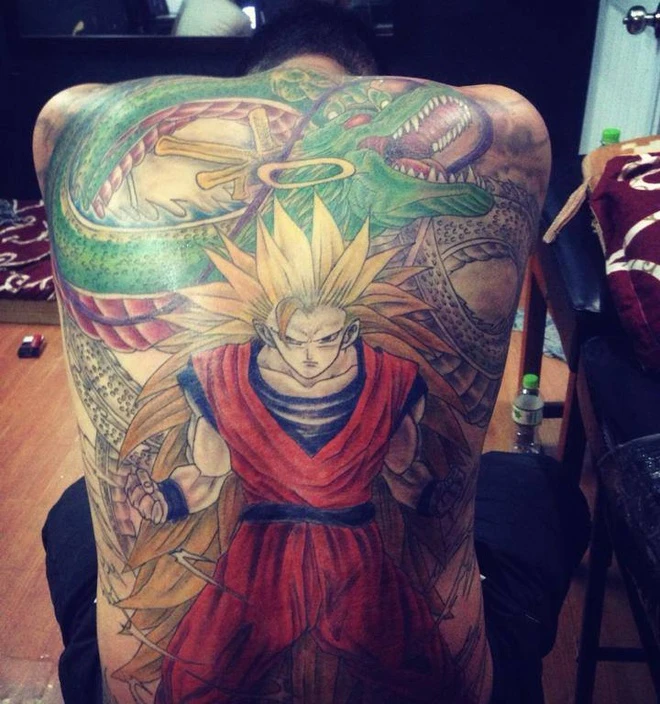 Songoku Tattoo, 9X Được mệnh danh là “Fan cuồng ngọc rồng” – Cộng đồng mạng