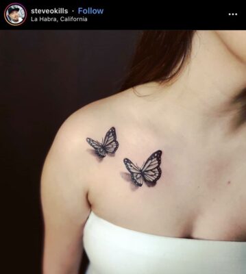 222+ hình xăm bướm độc đáo và phong cách nhất - Genztattoo