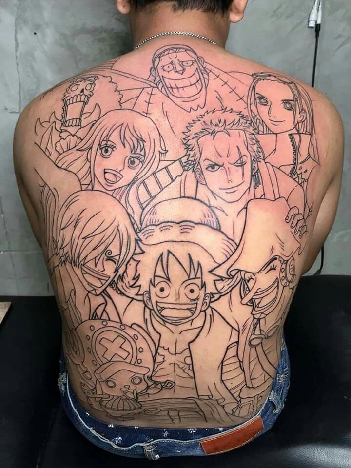 Hình xăm Luffy toàn lưng Tổng hợp 777+ hình xăm luffy độc đáo và ấn tượng nhất - Genztattoo