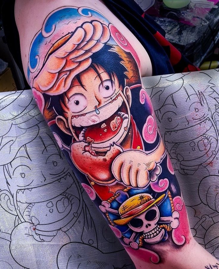 Hình xăm Luffy với màu sắc tinh tế Tổng hợp 777+ hình xăm luffy độc đáo và ấn tượng nhất - Genztattoo