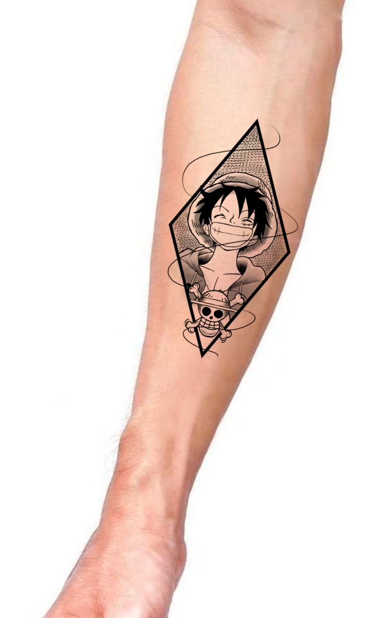 hình xăm luffy nhỏ dễ thương trên cánh tay Tổng hợp 777+ hình xăm luffy độc đáo và ấn tượng nhất - Genztattoo
