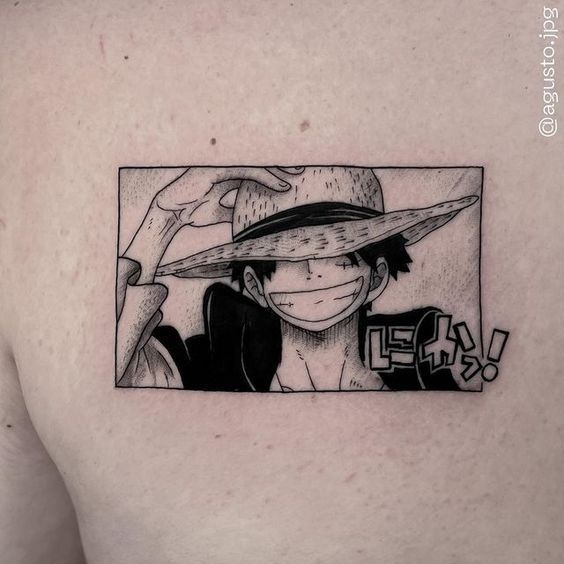 hình xăm nhân vật luffy nhỏ dễ thương Tổng hợp 777+ hình xăm luffy độc đáo và ấn tượng nhất - Genztattoo
