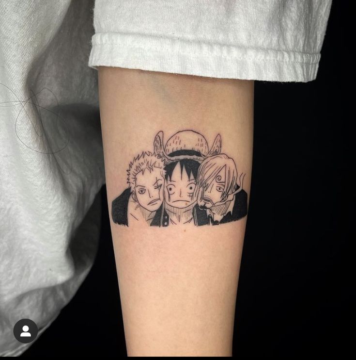 Hình xăm nhỏ của Luffy và anh em của mình Tổng hợp 777+ hình xăm luffy độc đáo và ấn tượng nhất - Genztattoo