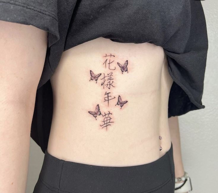 hình xăm mini bốn con bướm cực đẹp tattoo mini bốn con bướm cực xinh