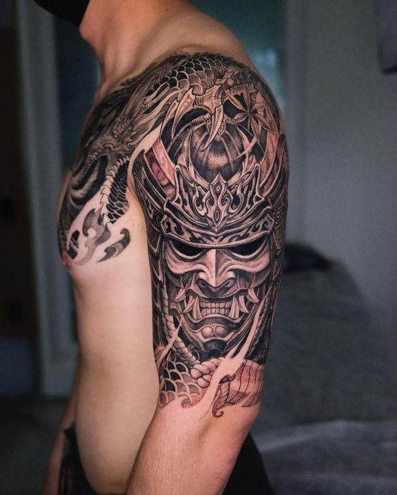 200 mẫu hình xăm mặt quỷ samurai chọn lọc đẹp nhất 2024 - Genztattoo