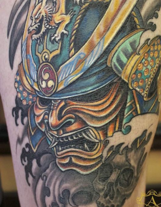 200 mẫu hình xăm mặt quỷ samurai chọn lọc đẹp nhất 2024 - Genztattoo