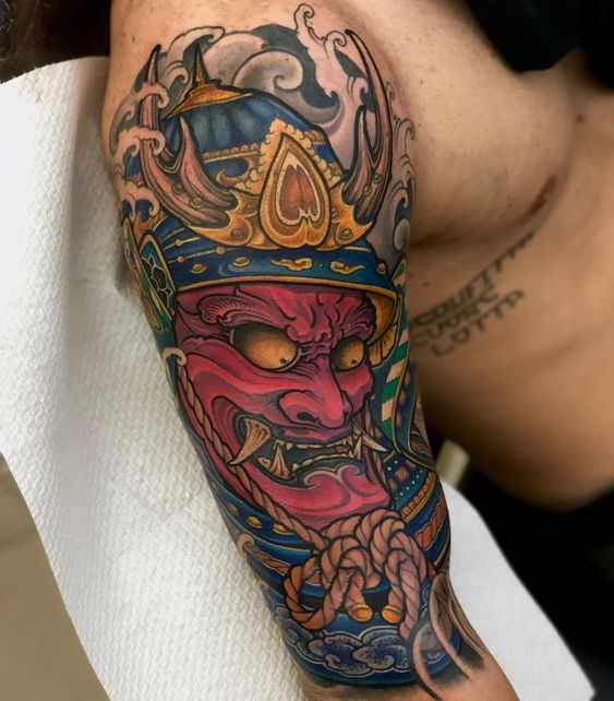 200 mẫu hình xăm mặt quỷ samurai chọn lọc đẹp nhất 2024 - Genztattoo