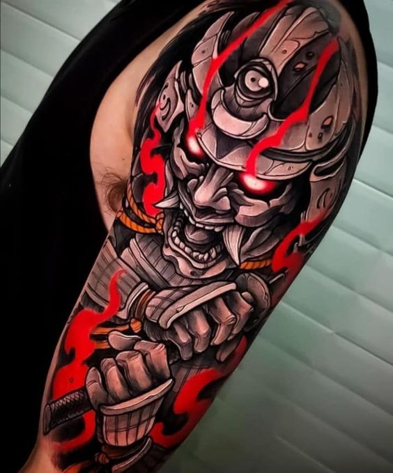 200 mẫu hình xăm mặt quỷ samurai chọn lọc đẹp nhất 2024 - Genztattoo