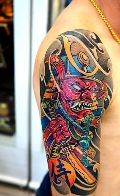 200 mẫu hình xăm mặt quỷ samurai chọn lọc đẹp nhất 2024 - Genztattoo