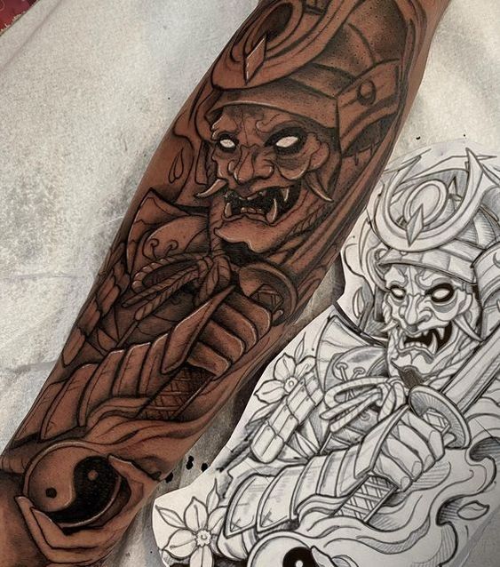 200 mẫu hình xăm mặt quỷ samurai chọn lọc đẹp nhất 2024 - Genztattoo