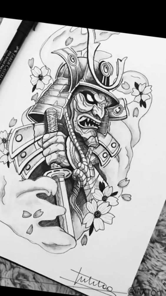 200 mẫu hình xăm mặt quỷ samurai chọn lọc đẹp nhất 2024 - Genztattoo