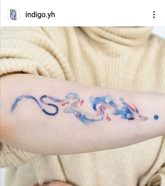 Hình xăm rồng haku độc đáo ở cẳng tay 99 mẫu hình xăm rồng xanh đẹp nhất cho anh em đam mê