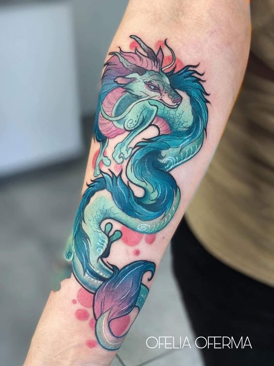 hình xăm rồng xanh haku ở cẳng tay 99 mẫu hình xăm rồng xanh đẹp nhất cho anh em đam mê