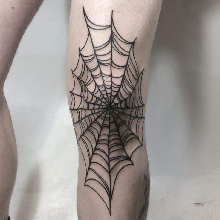 mẫu tattoo mạng nhện ở đầu gối ngầu mẫu tattoo mạng nhện ở đầu gối ngầu