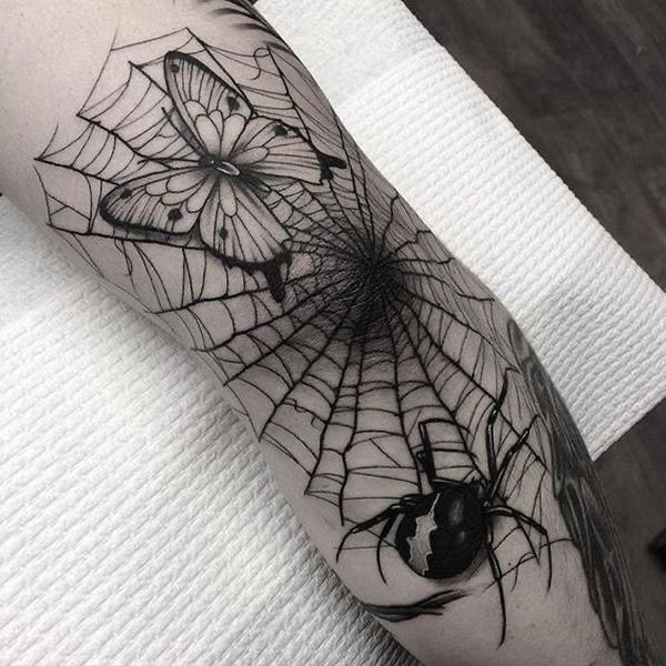 tattoo mang nhện ở bắp chân ngầu tattoo mang nhện ở bắp chân ngầu