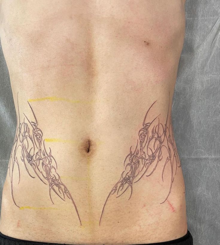 tattoo đối xứng hai bên eo tattoo đối xứng hai bên eo