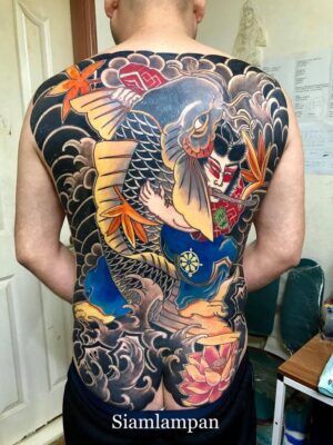kiểu xăm samurai kín lưng cực cuốn hút