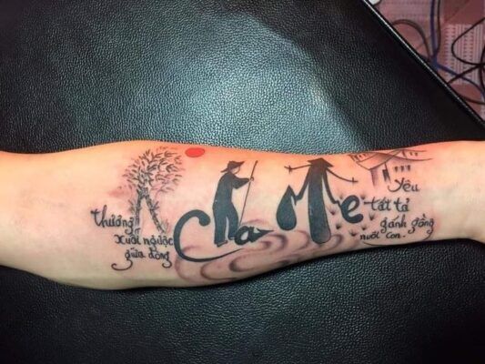 tattoo câu nói hay về cha mẹ
