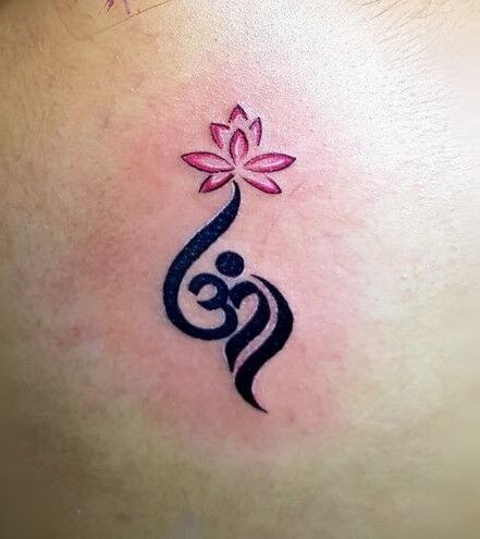 mẫu tattoo chữ Om và hoa sen ý nghĩa mẫu tattoo chữ Om và hoa sen ý nghĩa