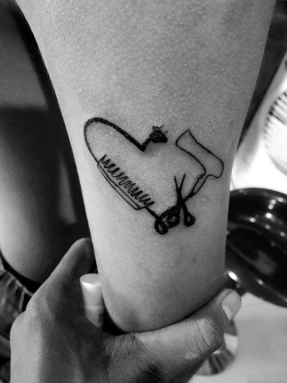 tattoo máy sấy tóc và cây kéo tattoo máy sấy tóc và cây kéo