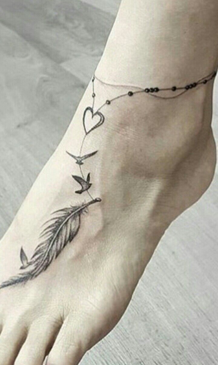 mẫu vòng lông vũ xăm trên cổ chân mẫu vòng lông vũ xăm trên cổ chân