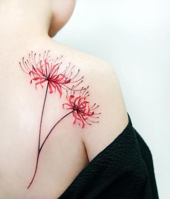 hình xăm hoa màu siêu bắt mắt sau vai hình xăm hoa màu siêu bắt mắt sau vai