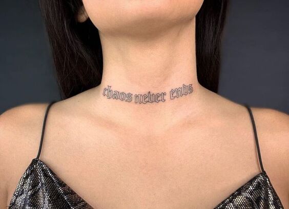 Trọn bộ 555+ hình xăm chữ ở cổ đẹp, phong cách, độc đáo - Genztattoo