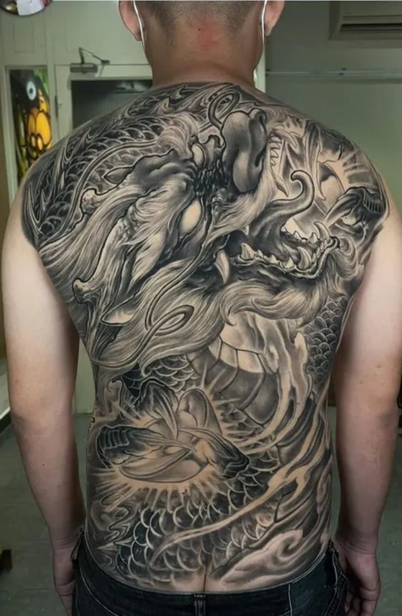 Top 100 hình xăm cụ rồng già vạn tuổi cực chất - Genztattoo