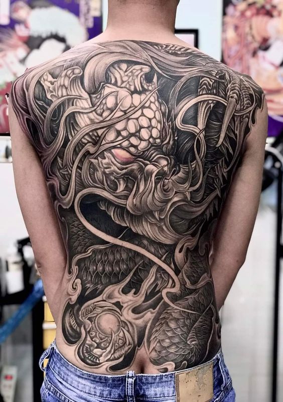 Top 100 hình xăm cụ rồng già vạn tuổi cực chất - Genztattoo