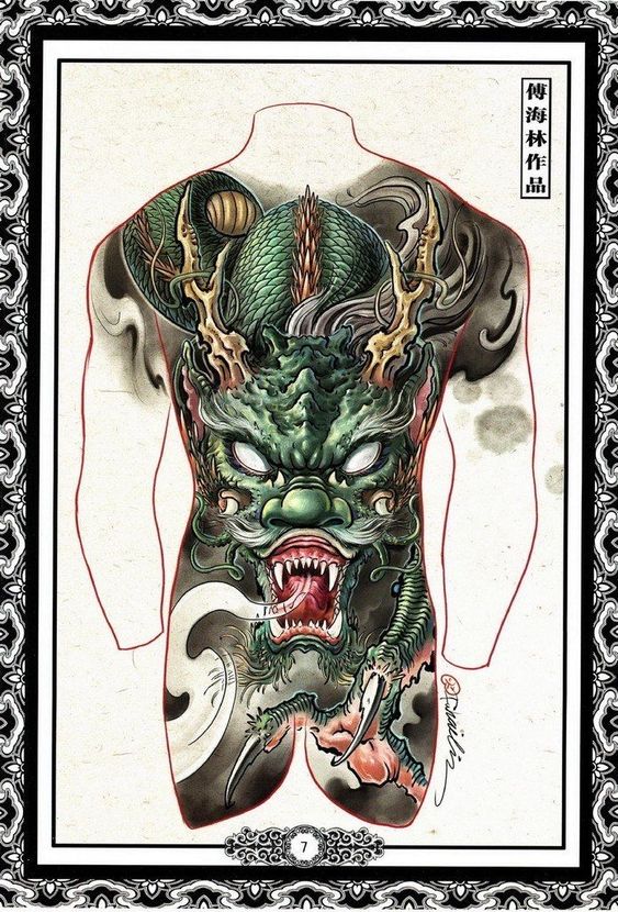 Top 100 hình xăm cụ rồng già vạn tuổi cực chất - Genztattoo