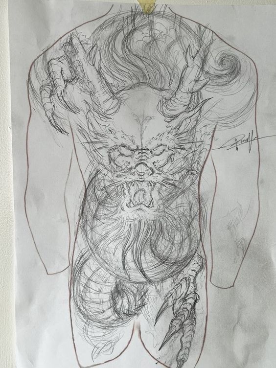 Top 100 hình xăm cụ rồng già vạn tuổi cực chất - Genztattoo